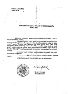 dekret Ks. Biskupa Edwarda Materskiego